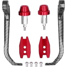 Super Moto  Motosiklet Manet Koruma Takımı Karbon Model Bordo Kırmızı Renk