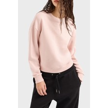 Armani Exchange Pamuklu Regular Fit Bisiklet Yaka Sweat Bayan Sweat 6DYM70 Yjeez 14BQ