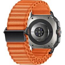 Forzacase Samsung Galaxy Watch 7 Ultra Için Metal Tokalı Esnek Hasır Örgü Kordon Kayış - FC783