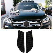 Brsplast Universal Kaput Üstü Large Havalandırma Izgarası Piano Black 2 Adet