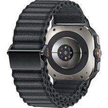 Forzacase Samsung Galaxy Watch 7 Ultra Için Metal Tokalı Esnek Hasır Örgü Kordon Kayış - FC783