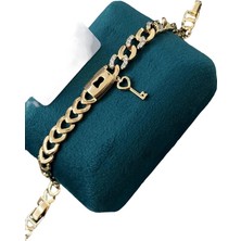 Phuti Çelik Gold Bileklik