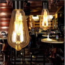 Armut Kateli Rustik 2700 K Sarı LED Filament Bulb 50 Bin Saat Garantili Dekoratif E27 Duy 4 W Dekoratif Cafe Ampulü ST64