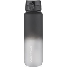 Uzspace Tritan Su Matarası 1000ML VGN3038-6 Siyah Beyaz