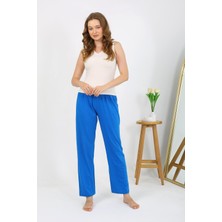 Akbeniz Kadın Penye Düz Tek Alt Pijama 27535 Mavi