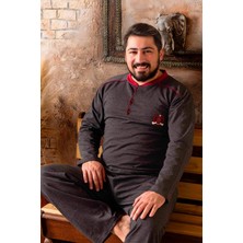Mevsimlik 2 Iplik  Büyük Beden Erkek Pamuk Pijama Takımı- Geniş Beden Aralığı