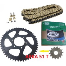 Super Moto Cf Moto Nk 400 Oringli Zincir Dişli Seti Performans Arka Dişli 51 T Kmc Gold Zincir_