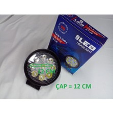 Super Moto  Motosiklet Atv Otomobil LED Far Yuvarlak Universal (Çakarsız)12/80 V*25 W