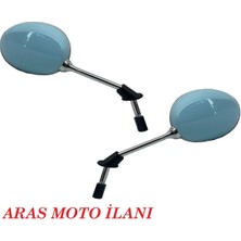 Super Moto  Araro Cappucino 125 cc - 50 cc Ayna Takımı Turkuaz Renk