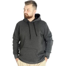 Superxl Erkek Sweat Kapşon Kangoroo Pocket Basic 20562 Antramelanj