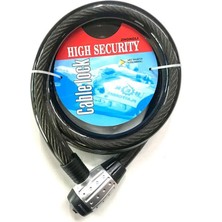 Super Moto  Motosiklet Halat Kilit 1.5 mt Işıklı Anahtar