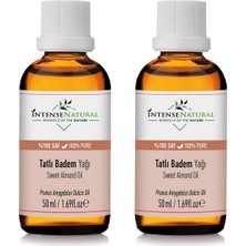 Intense Natural Badem Yağı Tatlı Soğuk Sıkım 50 ml x 2 %100 Saf ve Doğal Sweet Almond Oil