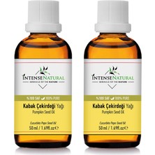 Intense Natural Kabak Çekirdeği Yağı Soğuk Sıkım 50 ml x 2 %100 Saf ve Doğal Pumpkin Seed Carrier Oil