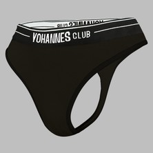 Yohannes Club Kadın, Lastik Kemerli Tanga Külot, 4'lü, Pudra, Bordo, Lacivert, Siyah