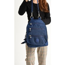 Kadın Sırt Çantası Ister Sırt Ister Omuz Ister Önde Fonksiyonel Kullanım Çok Cepli Hafif Klinkır Kumaş