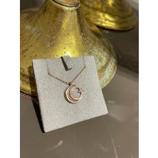 Milamore Jewelry 925 Ayar Gümüş Ay Yıldız Kolye