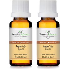 Intense Natural Argan Yağı Soğuk Sıkım 20 ml x 2 %100 Saf ve Doğal Argania Spinosa Oil