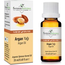 Intense Natural Argan Yağı Soğuk Sıkım 20 ml x 2 %100 Saf ve Doğal Argania Spinosa Oil