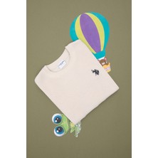 U.S. Polo Assn. Kız Çocuk Krem Bisiklet Yaka Basic Kazak 50293601-VR071