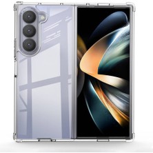 Başkenttekno Samsung Galaxy Z Fold 6 Kılıf Nitro Anti Shock Darbe Emici Köşe Korumalı Şeffaf Silikon Kapak