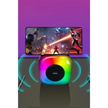 Okop Bluetooth Hoparlör Rgb Işıklı Taşınabilir Mini Ses Bombası Radyo Özellikli KP-561