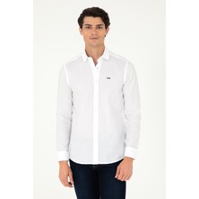 U.S. Polo Assn. Erkek Beyaz Gömlek Basic 50293948-VR013