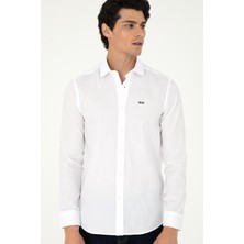 U.S. Polo Assn. Erkek Beyaz Gömlek Basic 50293948-VR013