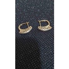 Kadın Gold Zirkontaşlı Küpe