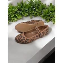 Soft Sole Kadın Leopar Kadife Günlük Balerin Babet