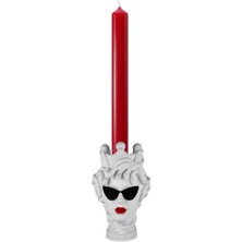 Baci Milano Sagrada Familia La Vipera Şamdan 12 cm Kırmızı
