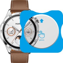 Sneezy Huawei Watch Gt4 46MM Uyumlu Kolay Takılabilir Takma Aparatlı Temperli Cam Ekran Koruyucu