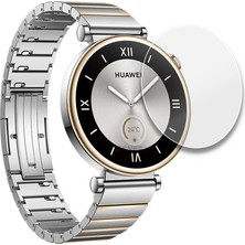 Sneezy Huawei Watch Gt4 41MM Uyumlu Kolay Takılabilir Takma Aparatlı Temperli Cam Ekran Koruyucu