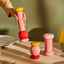 Alessi Values Tuz ve Karabiber Öğütücü 7 cm x 23 Pembe