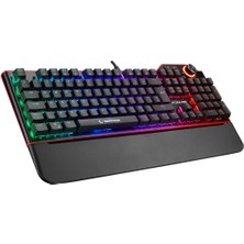 Rampage Hydra R6 Siyah Red Switch RM-K19 Siyah Kulaklık  Makrolu Rgb Mouse + Mousepad 4lü Oyuncu Seti