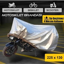 Arora Cappucino Uyumlu Su Geçirmez Dayanıklı Motosiklet Brandası (Tokalı)