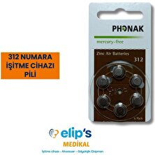 Phonak 312 Numara İşitme Cihazı Pili 10'lu