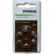 Phonak 312 Numara İşitme Cihazı Pili 10'lu