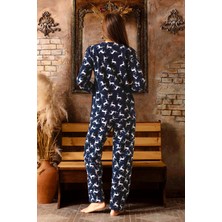 Kışlık Kadın Polar Pijama Takımı - Yılbaşı Pijaması