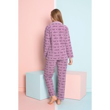 Kadın Kışlık Welsoft Peluş Polar  Düğmeli Pijama Takımı
