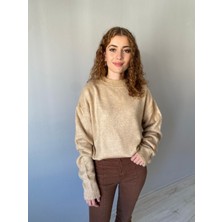 Nice Boutique Oversize Yumoş Bisiklet Yaka Kadın Kazak
