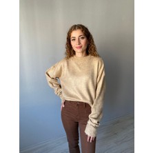 Nice Boutique Oversize Yumoş Bisiklet Yaka Kadın Kazak