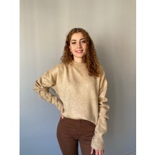 Nice Boutique Oversize Yumoş Bisiklet Yaka Kadın Kazak