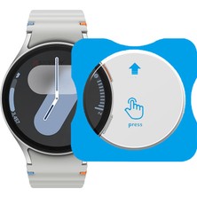 Sneezy Samsung Watch 5 40MM Uyumlu Kolay Takılabilir Takma Aparatlı Temperli Cam Ekran Koruyucu