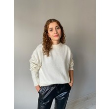 Nice Boutique Oversize Yumoş Bisiklet Yaka Kadın Kazak