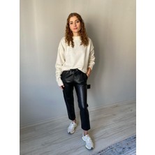 Nice Boutique Oversize Yumoş Bisiklet Yaka Kadın Kazak