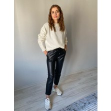 Nice Boutique Oversize Yumoş Bisiklet Yaka Kadın Kazak