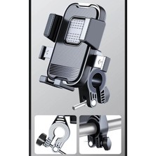 Hds096Motosiklet Gidon Bağlantılı Telefon Tutucu Dayanıklı Plastik Tüm Ebatlara Uygun