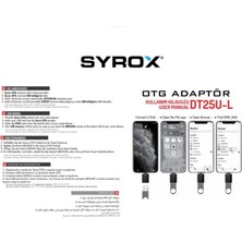 Syrox iphone Lightning To Usb 3.0/A 480Mbps Çevirici Dönüştürücü Data Veri içindir Yeni Tip