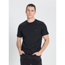 Wrangler Bisiklet Yaka Siyah Erkek T-Shirt W7NM203877001 Siyah T-Shirt