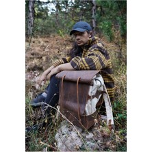Hakiki Deri Kanvas Sırt Çantası Outdoor Kamp Trekking Dağcılık Avcılık Spor Çantası